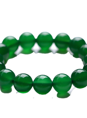新款沁暧冰种祖母绿色显白手链