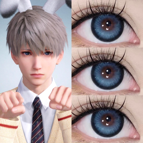 恋与深空沈星回cos美瞳蓝色显色混血年抛送护理液cosplay漫展男HN