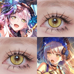 凑友希那cos美瞳bangdream柠檬气泡金色闪光时空金曜辉离显色婷Ja