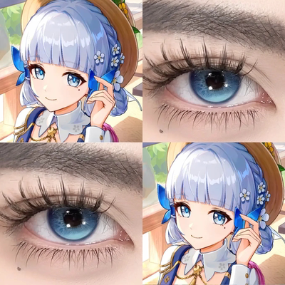 神里绫华cos美瞳蔚海蓝光神迹蓝艾莎冰蓝寂静夜晚噔噔蓝正品启hn