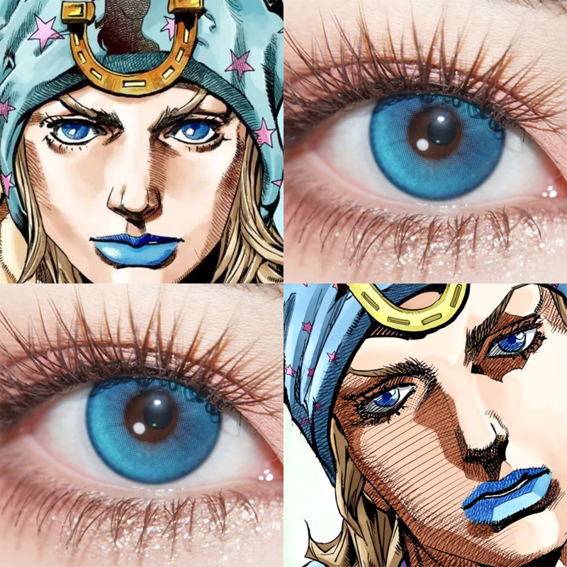 乔尼乔斯达cos美瞳JOJO的奇妙冒险飙马野郎小大直径隐形眼镜hn