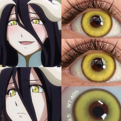 雅儿贝德cos美瞳半年抛overlord不死者之王金色显色女魔法金棕JA