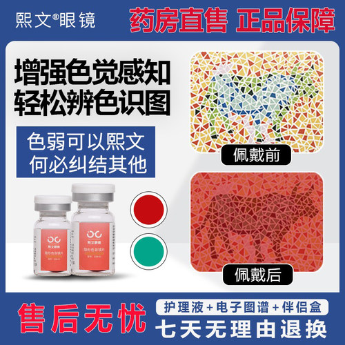 红绿色弱隐形眼镜   看图辨色