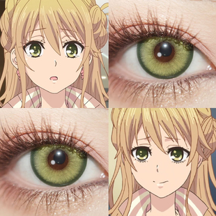 蓝原芽衣cos美瞳日抛蓝原柚子谷口晴美水泽茉莉桃木野姬子ZT