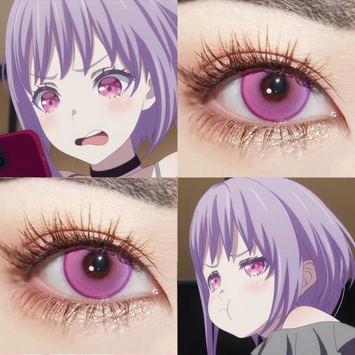 mygo祐天寺若麦cos美瞳avemujica﻿酸梅气泡极光紫奶油圣代粉婷Ja