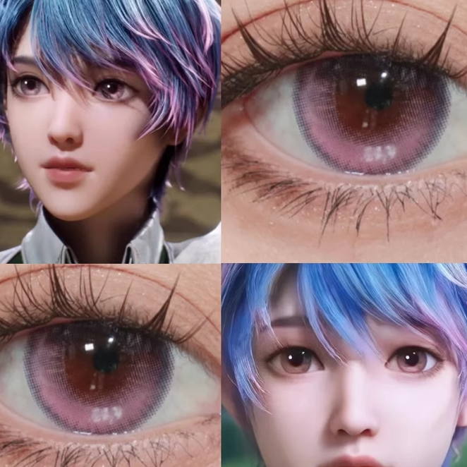 王冬cos美瞳年抛红色绝世唐门斗罗大陆王冬儿显色彩色隐形眼镜JA