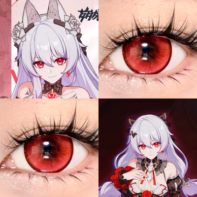 大月下花嫁cos美瞳德丽莎崩坏3水水幽红朱樱红雪影朵露漫展女佳ja