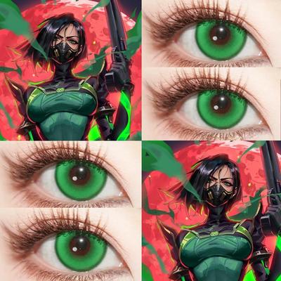 蝰蛇cos美瞳半年抛大直绿色混血显色无畏契约隐形眼镜苏翠翠贺JA