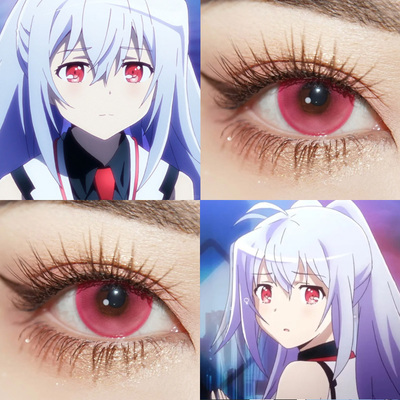 艾拉COS美瞳可塑性记忆踏雪寻梅赤色月晕元气玫红显色日抛漫展Ja