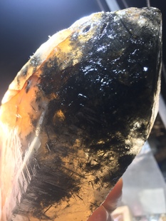 天然黑发晶原石摆件  毛料雕刻料奇石风水石 家居办公室装饰保真