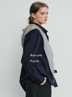 Aevum Form 2025秋季新款经典格纹简约复古休闲衬衫