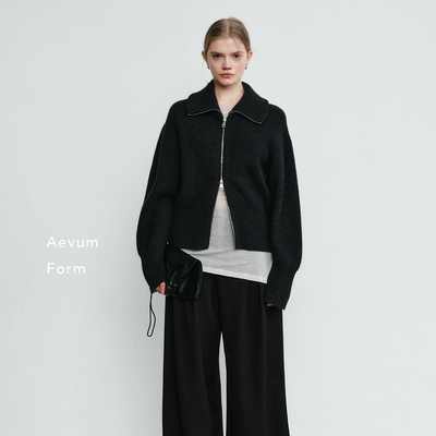 AevumForm牦牛绒高领拉链毛衣