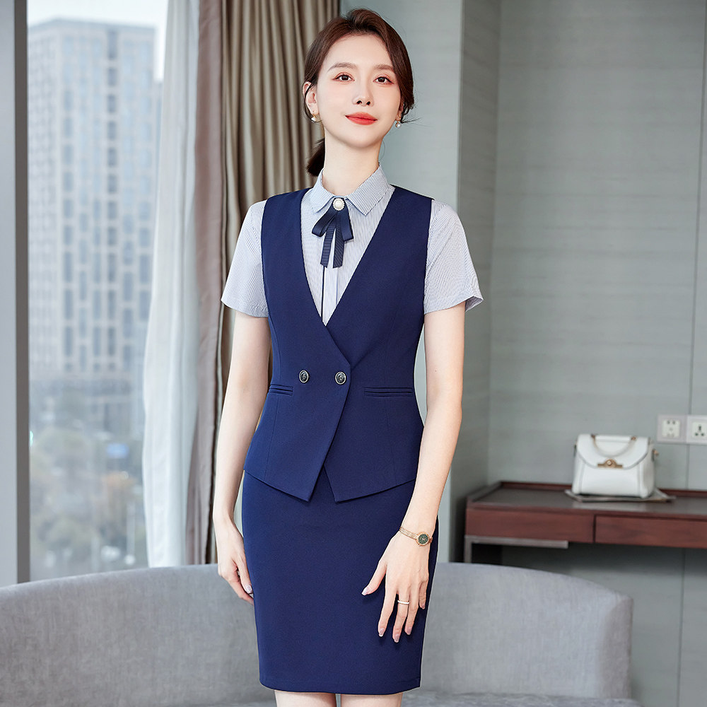 酒店前台接待经理工作服高端美容院KTV服务员工作服职业马甲套装