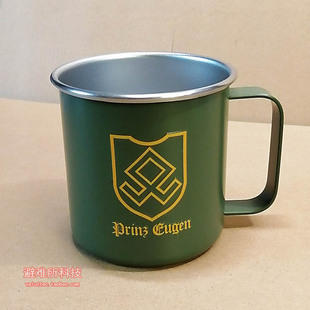 欧根亲王山地师水杯304不锈钢户外战术便携咖啡杯茶杯带盖便携