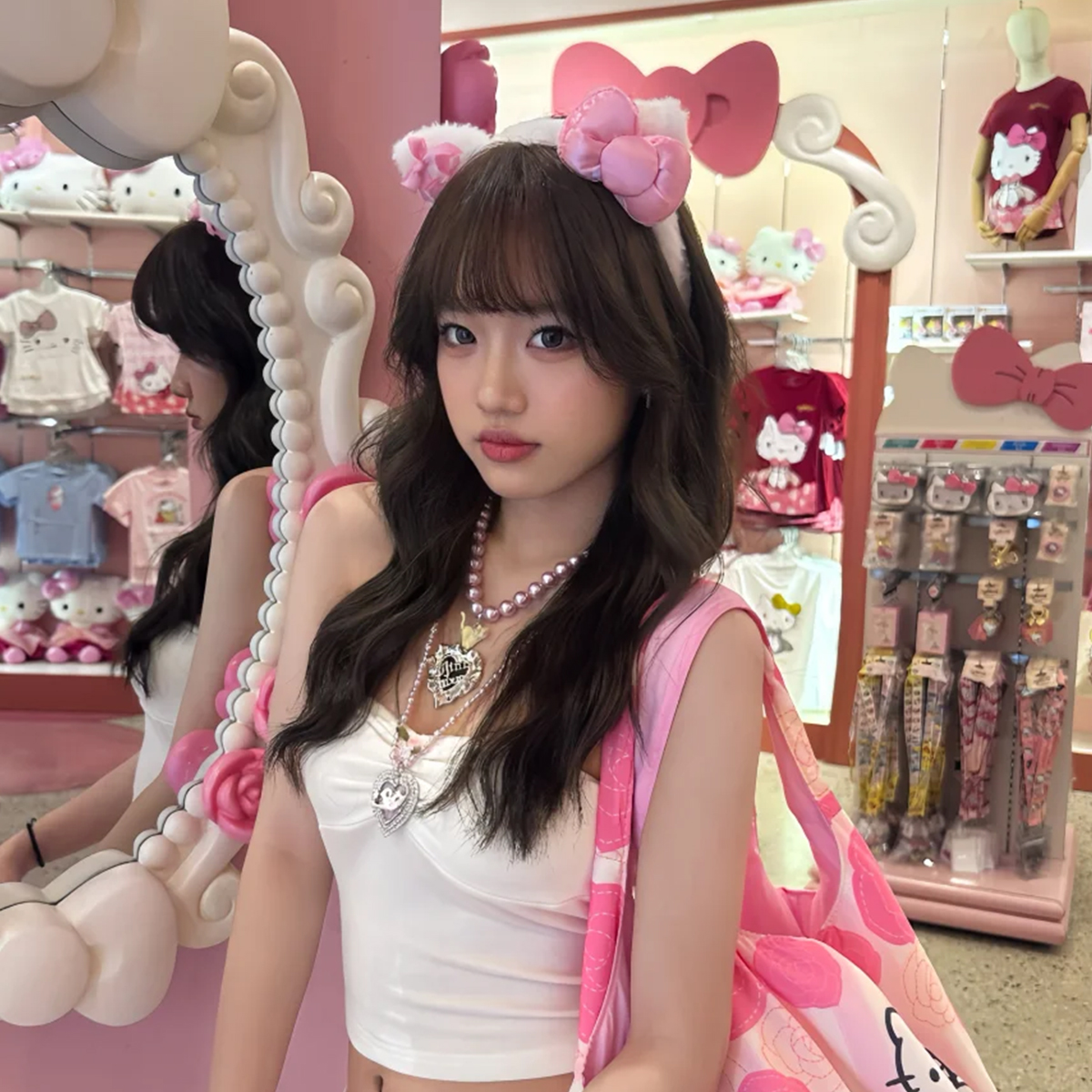 白色hellokitty发箍女2025新款可爱kitty蝴蝶结头箍洗脸洗漱发卡