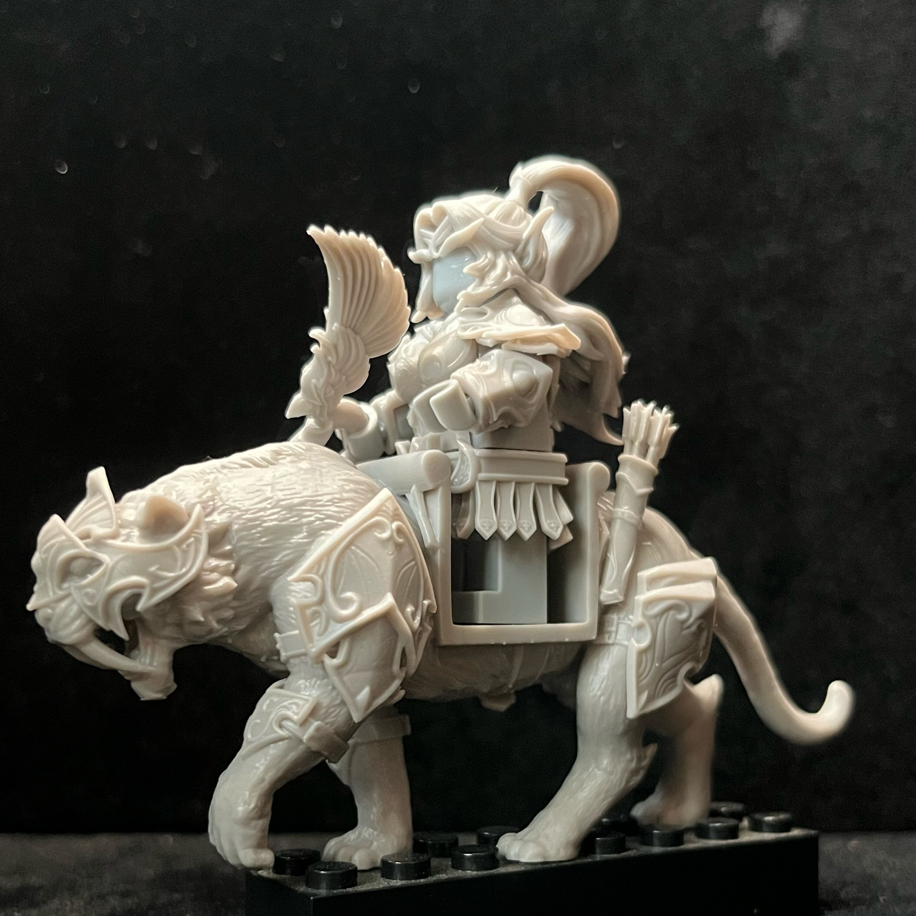 【白模】魔兽世界泰兰德语风第三方人仔积木光固化3D打印穿戴装备