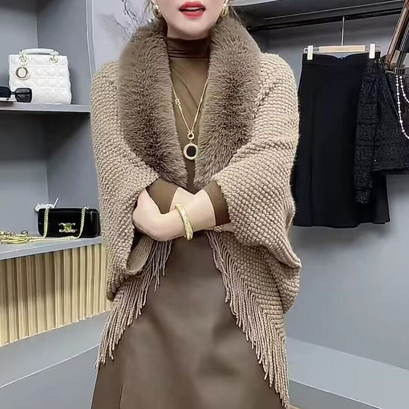 短款洋气大毛领加厚外塔