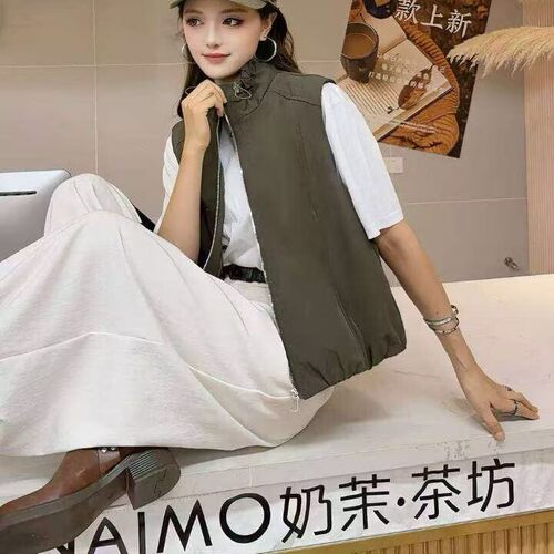 2026新款复古立领显瘦短马甲女