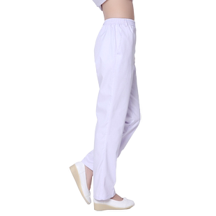 护士裤白色全松紧腰夏装蓝色粉色女医生裤子冬装工作裤大码医师服