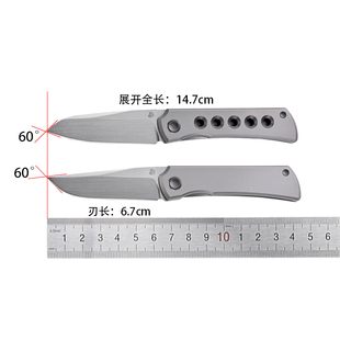 北山物志 日 月 钛合金折叠刀M390粉末钢EDC便携式水果刀陶瓷碳纤