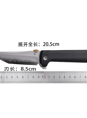 北山物志斩2折刀黑色G10手柄SLD三枚夹钢高硬度户外随身折叠刀