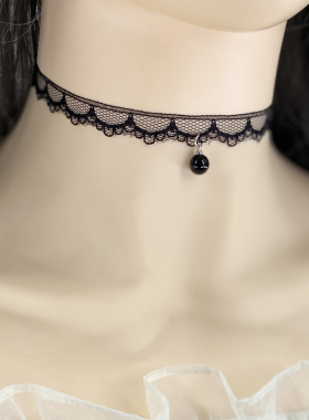 女黑色蕾丝颈链配饰复古网红颈饰