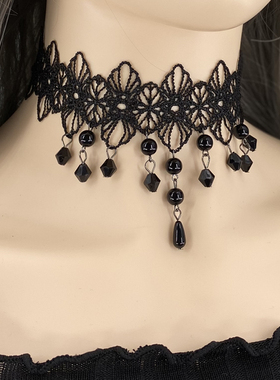 颈链项圈锁骨链女韩国时尚简约黑色性感脖子饰品颈带短款项链