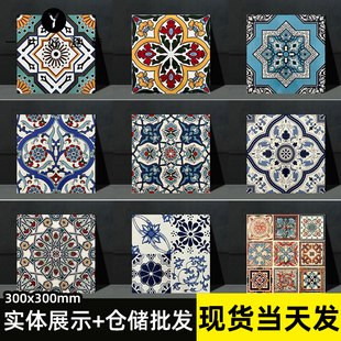 亮光堆釉花砖300x300花片厨房卫生间阳台墙砖地砖餐厅背景墙瓷砖