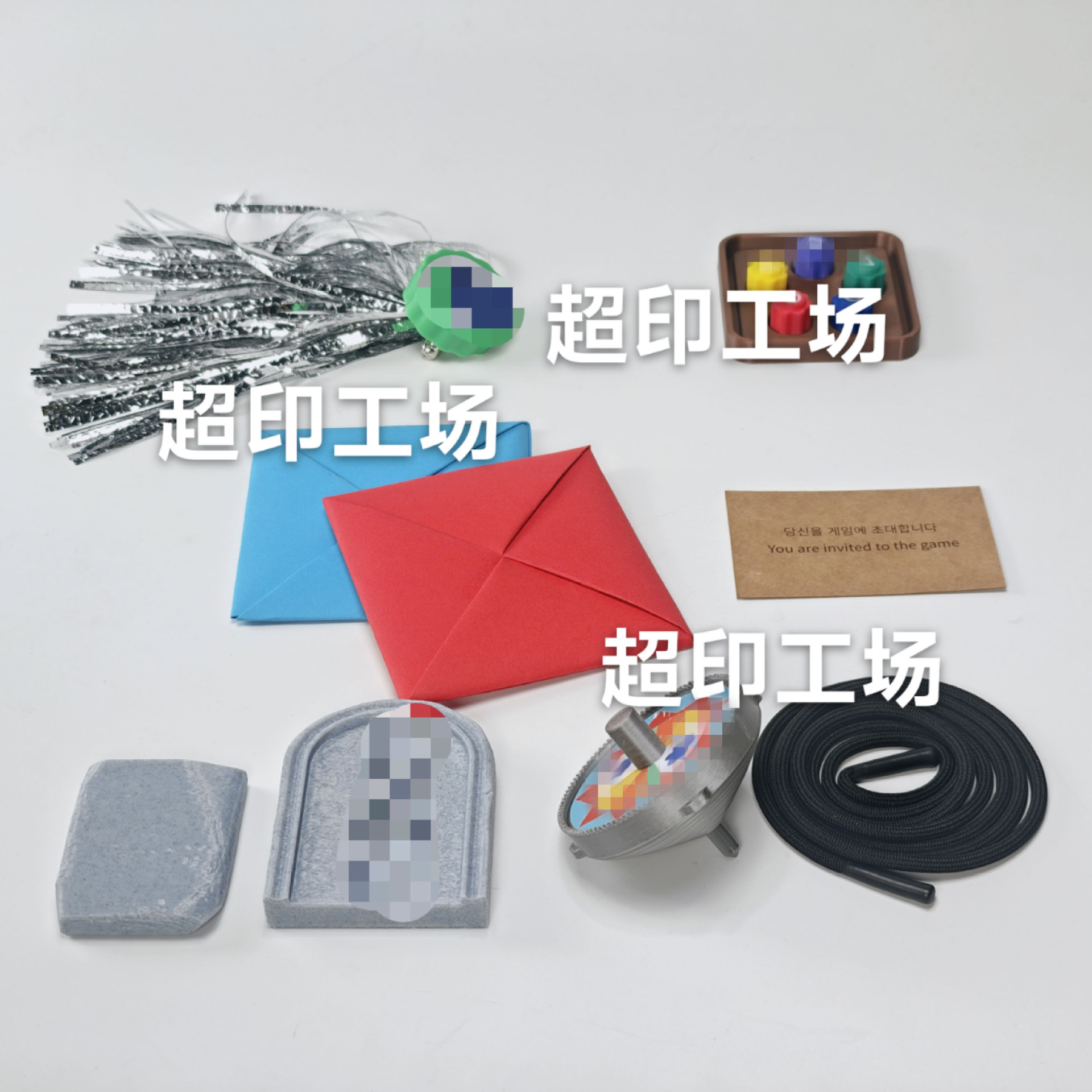 爆品3d打印扔抓石子游戏道具宫基 Gonggi 模型手工