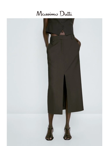 Massimo Dutti, летняя юбка для отдыха, облегающий крой