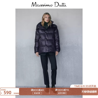 taobao agent Reverse season discount Massimo Dutti women's clothing 2023 spring and summer discounts warm hooded hooded seam cotton jacket jackets 06720603400