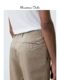 Massimo Dutti, летние комфортные однотонные шорты, коллекция 2023, облегающий крой