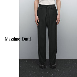 春季新款MassimoDutti男装2025新款 休闲通勤风百搭质感纯羊毛长