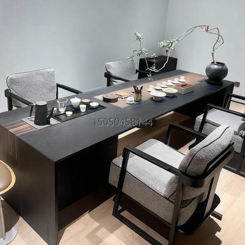 实木茶桌椅组合高端别墅家