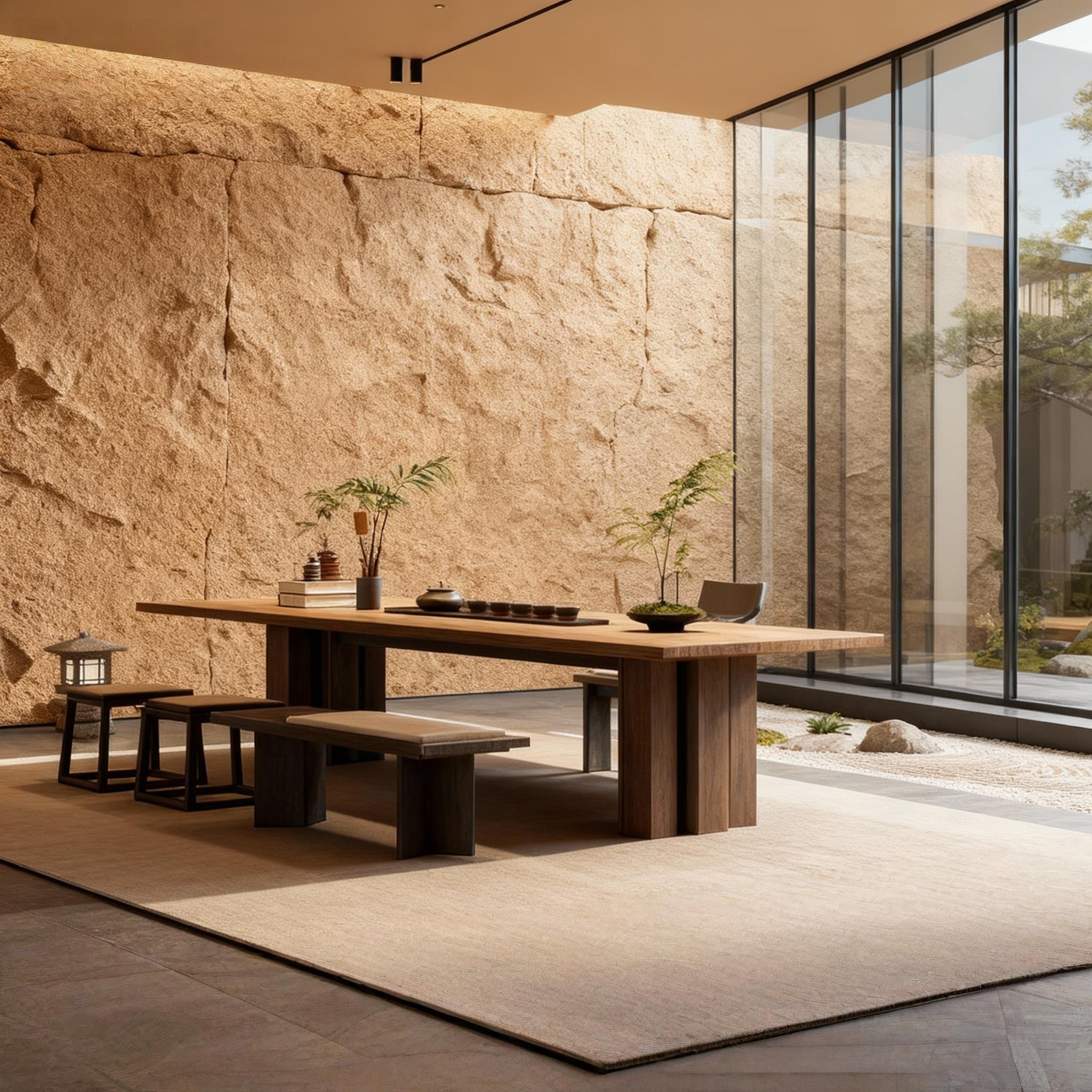 宋式美学茶几椅组合实木大