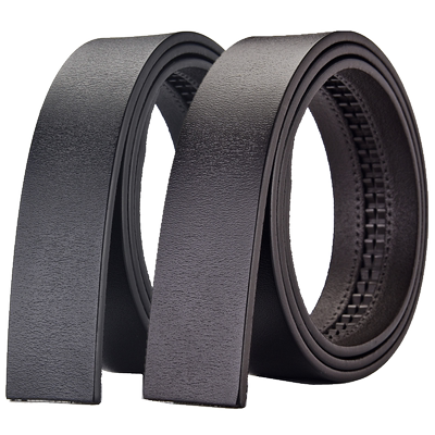 单层男士不带头真皮自动扣