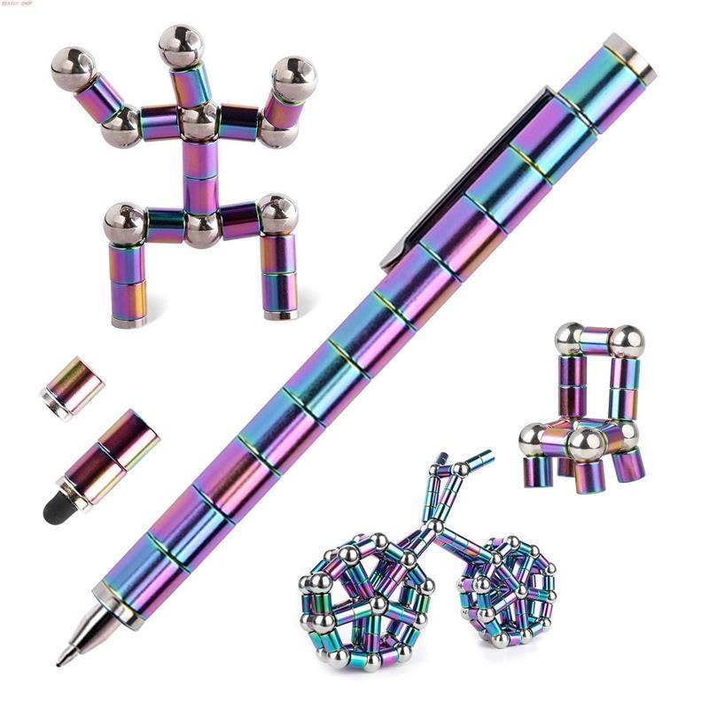Magnetic Metal Fid Pen Toys Multifunctional Gift Deformab