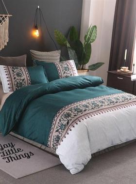 Set Comforter Cotton Bed Bedding Quilt Bedsheet Cover Duvet