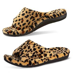 Shevalues Leopard Print Fur Won Slippers Fuzzy House Slipp