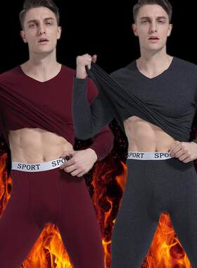 Winter Warm Thermal Underwear Men Long Johns Shirt + Bottoms