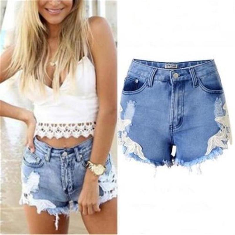 2016 mShortS Jeans ashion Br ur Style WoENQn ShortFs