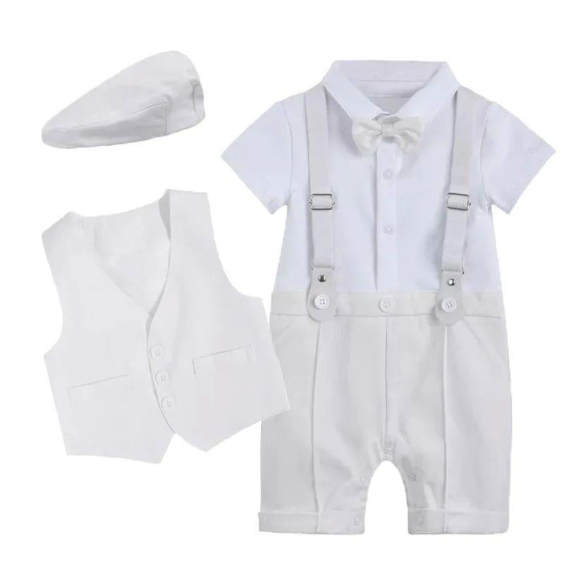 Baby Boy Baptism Romper Christening Clothing Outfit  Suits 1