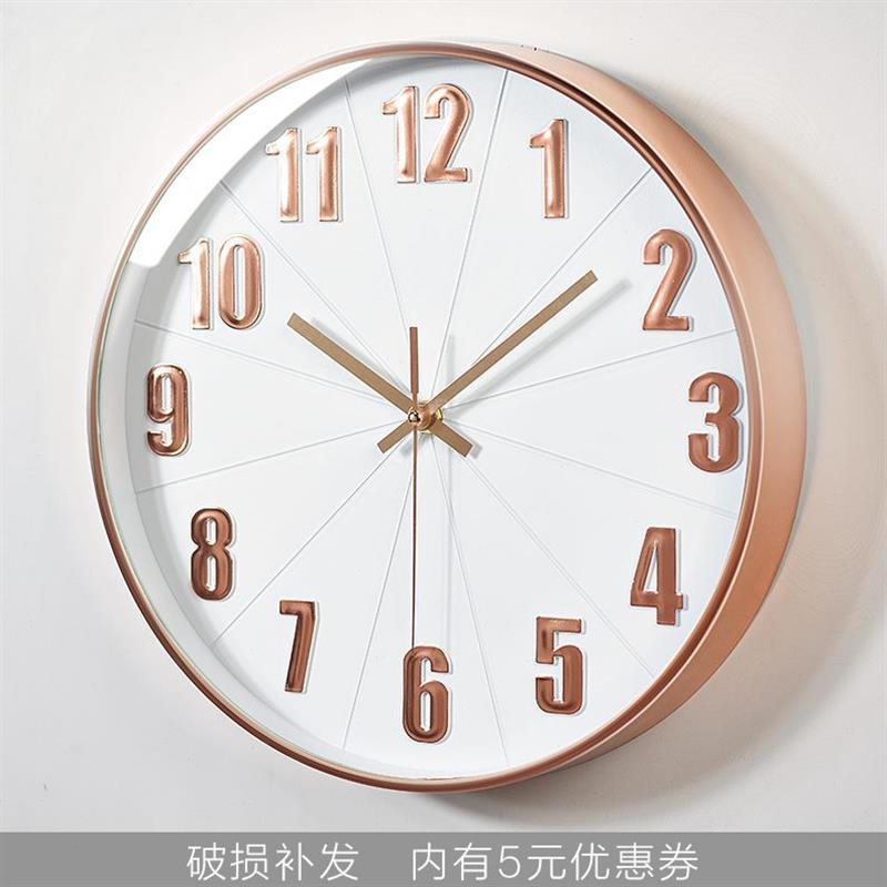 个性创意欧式钟表现代简约时尚表静音大气时钟挂钟家用客厅石英钟