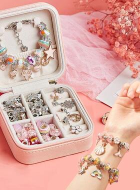 DIY Beaded Bracelet Set with Storage Box for Girls Gift Acry