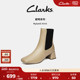 Clarks其乐Nyta45Knit秋冬新品 瘦瘦靴羊皮短靴中筒袜靴女