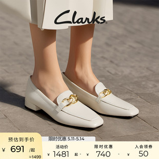 女平底鞋 单鞋 款 黑色乐福鞋 2024春季 小皮鞋 Clarks其乐赛伦系列女鞋