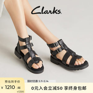 clarks其乐女鞋罗马凉鞋