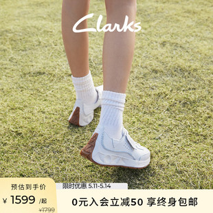 缓震牛皮德训鞋 Clarks其乐女鞋 春款 躁动系列2024新款 复古运动跑鞋