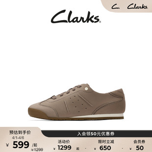 薄底德训鞋 美拉德通勤小牛皮休闲运动 Deer女鞋 Clarks其乐Craft