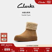 女士秋冬复古时尚 Clarks其乐Torhill Turn新品 保暖加绒厚底雪地靴